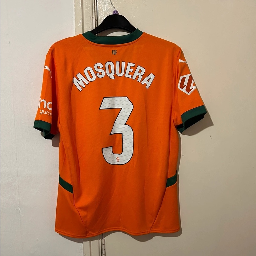 Puma Orange and Green Soccer Jersey